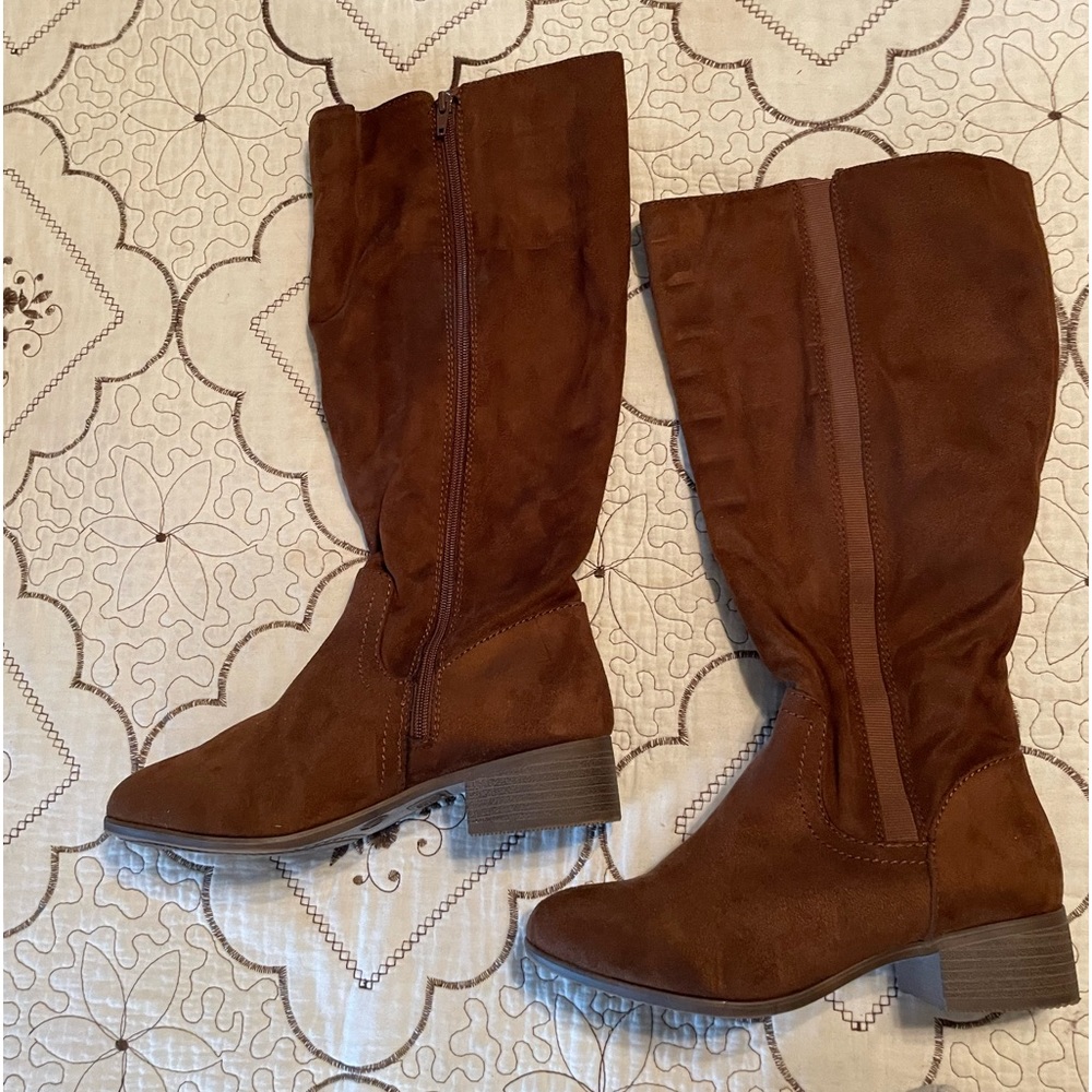 Pair of suede boots.